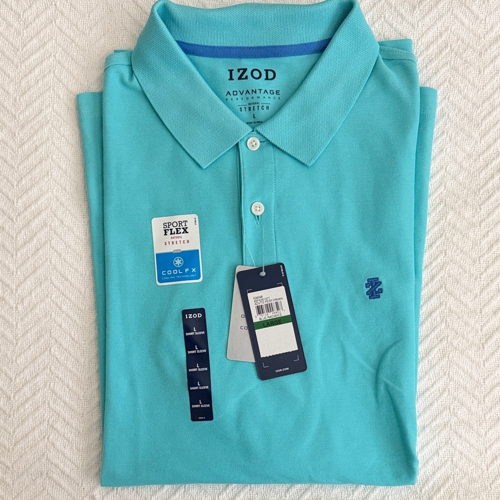 IZOD Men's Turquoise Polo Shirt